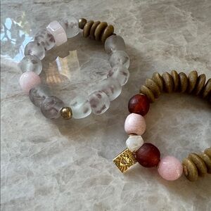 ♥️New♥️ You Have My Heart Beaded Bracelet Set of 2